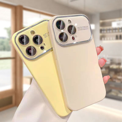 หน้าต่างขนาดใหญ่ โทรศัพท์กันกระแทก Case สําหรับ Iphone 15 ซิลิโคนเหลว โทรศัพท์ครบครัน