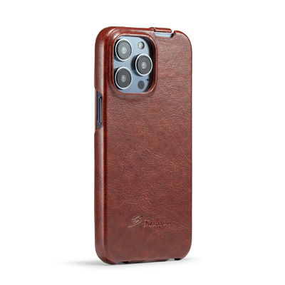 เคสโทรศัพท์หนังแท้หรูหราสวยงาม OEM Iphone 14 เคสแม่เหล็ก