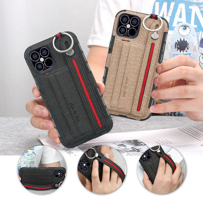 สายคล้องโทรศัพท์หนังสำหรับ Iphone 14 13 ป้องกันรอยขีดข่วน