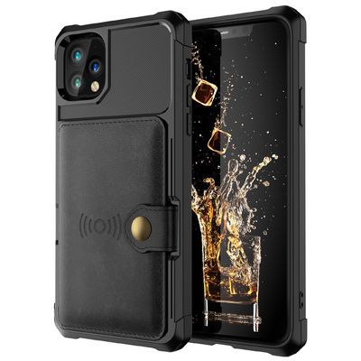 OEM โทรศัพท์ซองหนังกระเป๋าสตางค์กันกระแทกผู้ถือบัตร Magsafin สำหรับ Iphone 14