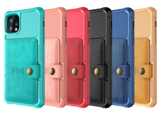 OEM โทรศัพท์ซองหนังกระเป๋าสตางค์กันกระแทกผู้ถือบัตร Magsafin สำหรับ Iphone 14