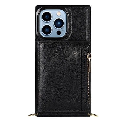 กระเป๋าสตางค์ Iphone Case หนัง Pu ไร้รอยต่อ กันกระแทก หรูหรา ของแท้
