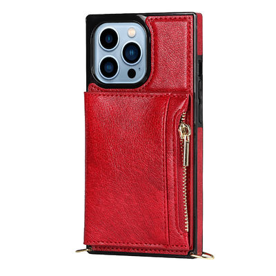 กระเป๋าสตางค์ Iphone Case หนัง Pu ไร้รอยต่อ กันกระแทก หรูหรา ของแท้