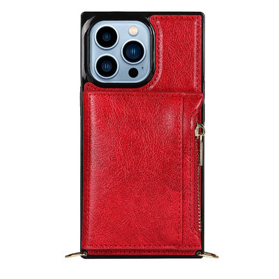 กระเป๋าสตางค์ Iphone Case หนัง Pu ไร้รอยต่อ กันกระแทก หรูหรา ของแท้
