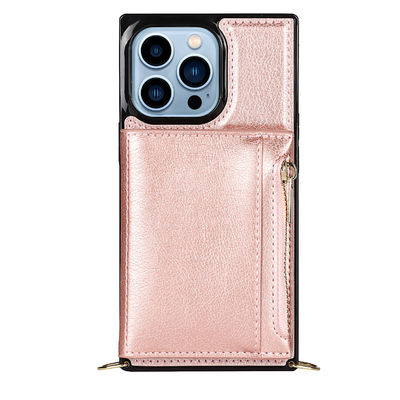 กระเป๋าสตางค์ Iphone Case หนัง Pu ไร้รอยต่อ กันกระแทก หรูหรา ของแท้