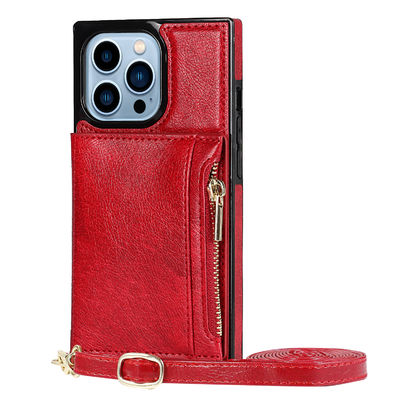 กระเป๋าสตางค์ Iphone Case หนัง Pu ไร้รอยต่อ กันกระแทก หรูหรา ของแท้