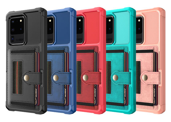 Magsafe Samsung Mobile Phone Pouch Case ป้องกันสิ่งสกปรก Magnetic Leather Case