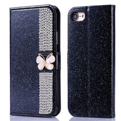 Flash Powder Electroplated Diamond Inlay Phone Case สําหรับ Iphone Xr Xs 11 12 13 14 โปร แม็กซ์ เซลล์ คอเวอร์