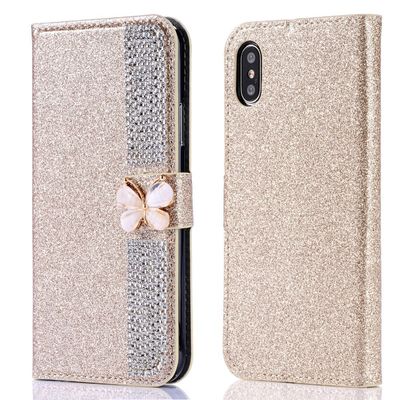 Flash Powder Electroplated Diamond Inlay Phone Case สําหรับ Iphone Xr Xs 11 12 13 14 โปร แม็กซ์ เซลล์ คอเวอร์