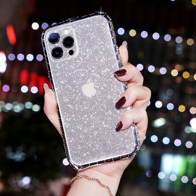 หรูหรา Glitter Bling Diamond กระเป๋าโทรศัพท์เปียกโปร่งใส สําหรับ iPhone 14 13 12 Pro Max 11 XS XR 8 Plus