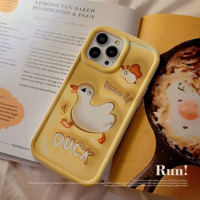 สเตเรียออสโกปิก 3D Fun Duck Apple Phone Case Iphone 11 12 14 13 14pro แม็กซ์ แพคเกจเต็ม