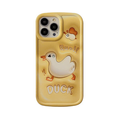 สเตเรียออสโกปิก 3D Fun Duck Apple Phone Case Iphone 11 12 14 13 14pro แม็กซ์ แพคเกจเต็ม